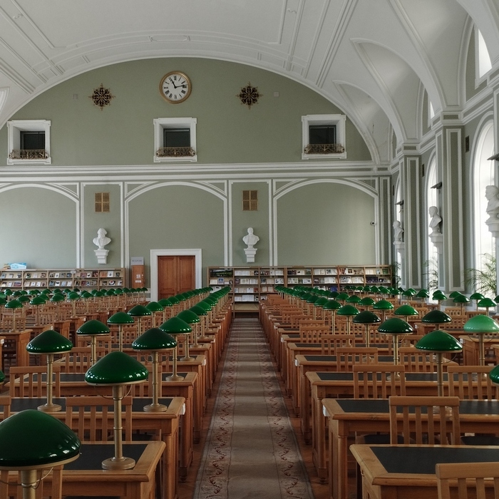 Читальный зал Российской национальной библиотеки в Санкт-Петербурге